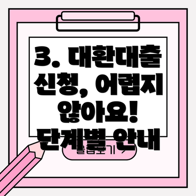 3. 대환대출 신청, 어렵지 않아요!  단계별 안내