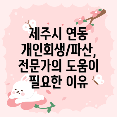 제주시 연동 개인회생/파산, 전문가의 도움이 필요한 이유