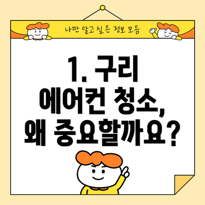 1. 구리 에어컨 청소, 왜 중요할까요?