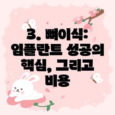3. 뼈이식:  임플란트 성공의 핵심, 그리고 비용