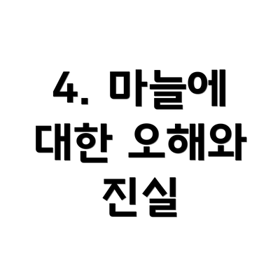 4. 마늘에 대한 오해와 진실