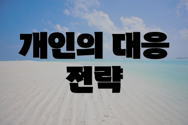 개인의 대응 전략