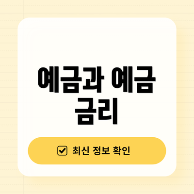예금과 예금 금리