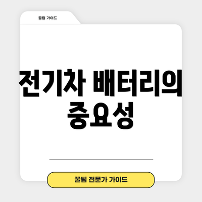 전기차 배터리의 중요성