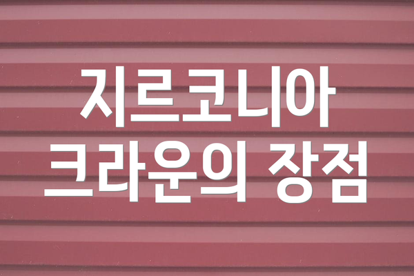 지르코니아 크라운의 장점