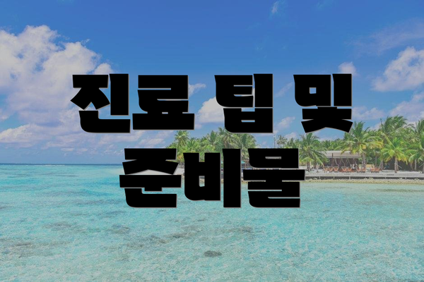 진료 팁 및 준비물