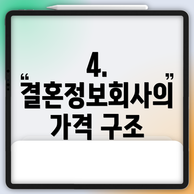 4. 결혼정보회사의 가격 구조