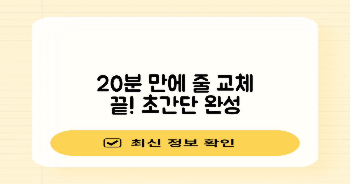 20분 안에 줄교체 가능