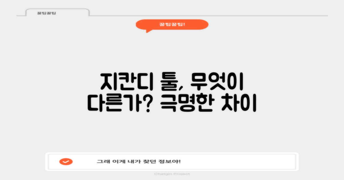 지칸디 툴, 뭐가 다를까?