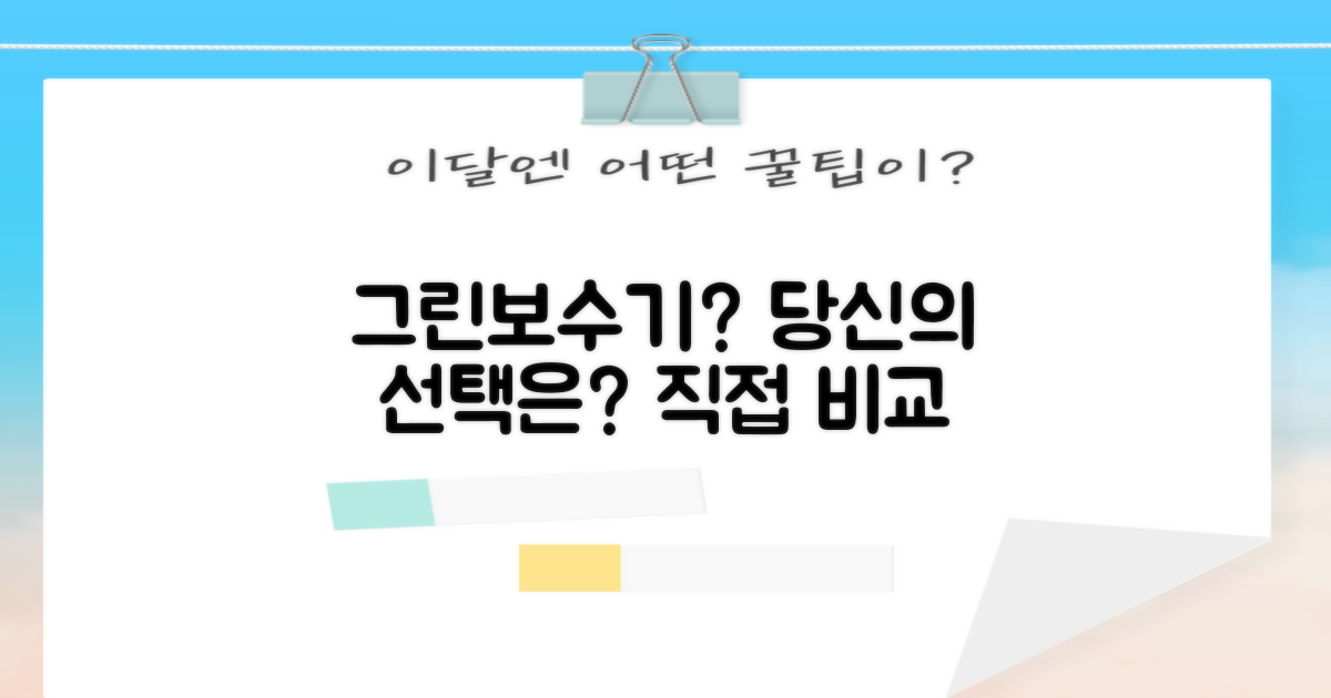그린보수기, 당신의 선택은?
