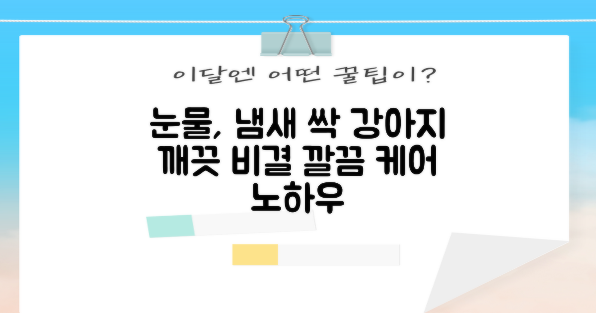 강아지 눈물, 냄새까지 잡는 비결