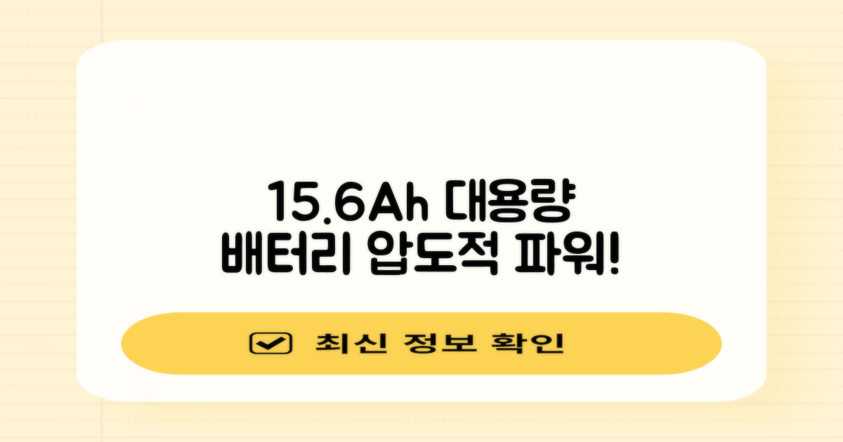 15.6Ah 대용량 배터리