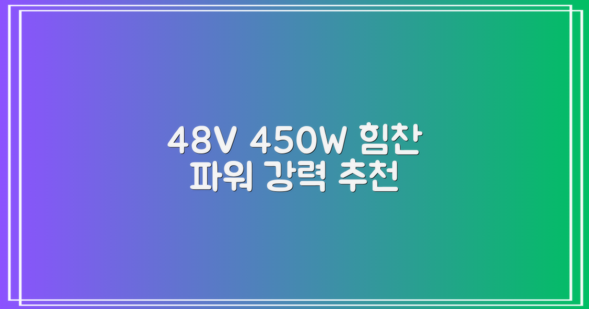 48V 450W 파워 맛집