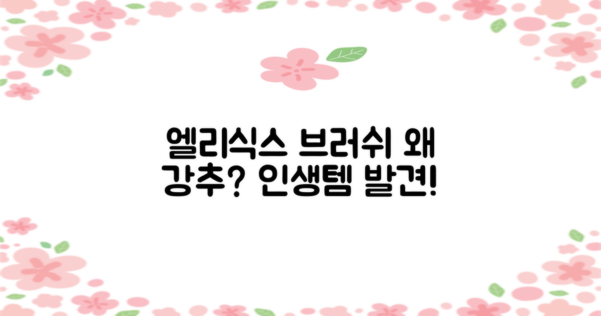 엘리식스 브러쉬, 왜 추천할까?