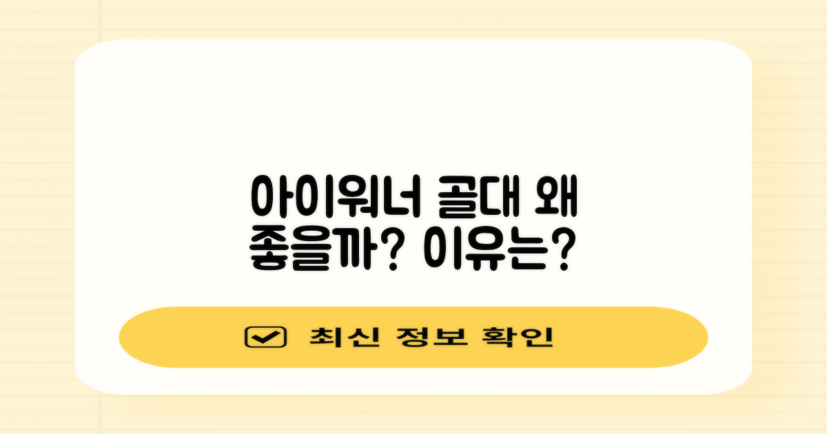 아이워너 골대, 왜 좋을까?