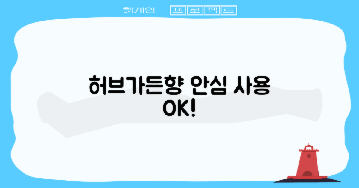 허브가든향, 안심 사용