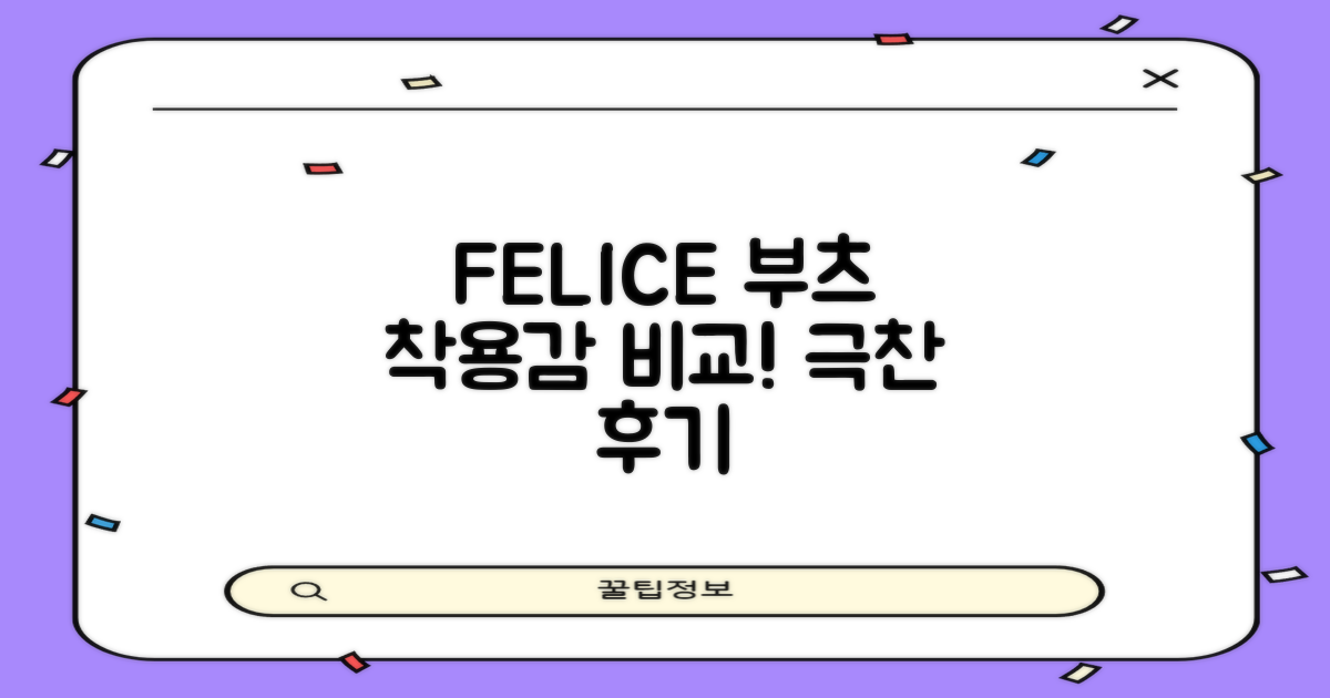 FELICE 부츠: 착용감 비교