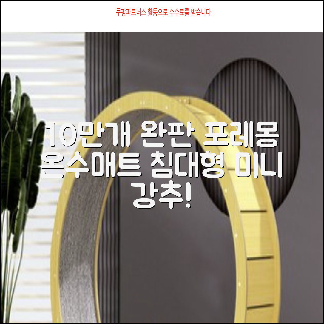 [10만개 판매돌파] 포레몽 온수매트 침대형 BTM-501S, 미니(800x1800mm) 추천 리뷰