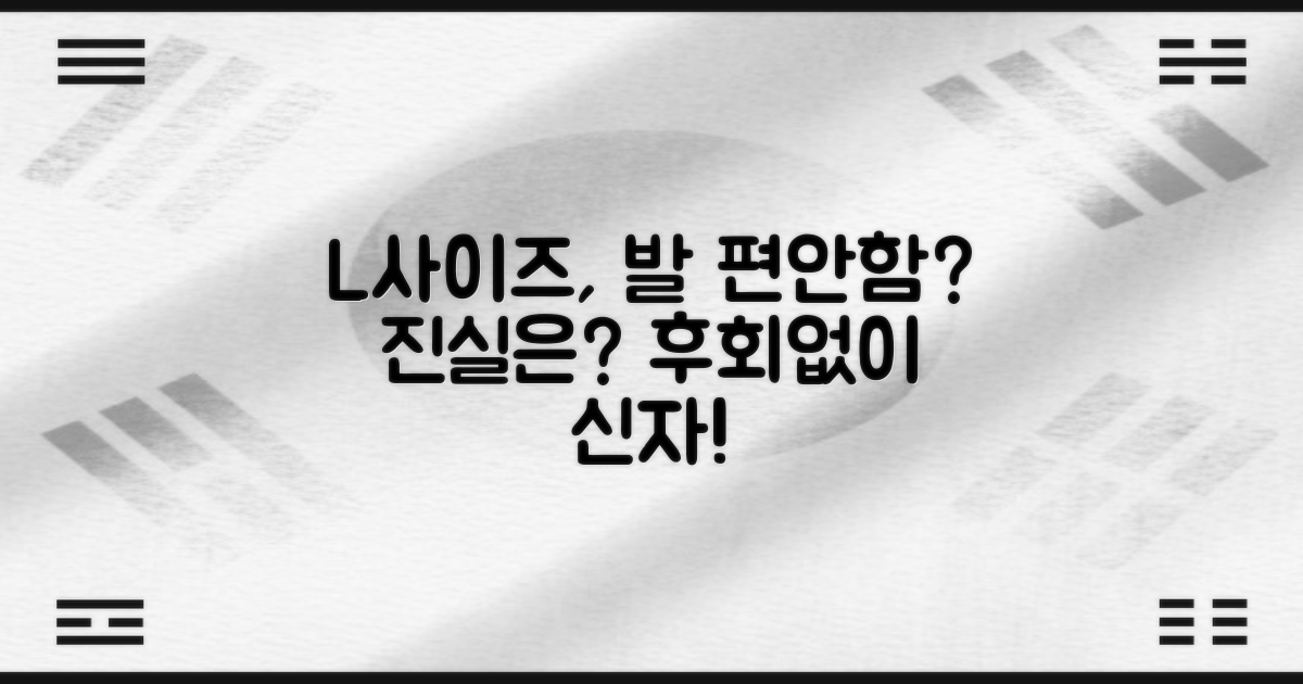 L사이즈, 발 편안함 보장될까?